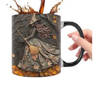 Zuasdvnk Witch Mugs for Women - Halloween Mug Cups - Ceramic Halloween Mug Cups, Halloween Elegant Drinking Mug Stylish 350ml for Women Men