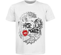 ZUAXUG Artic Monkeys T Shirt, Poster ON T Shirt, White
