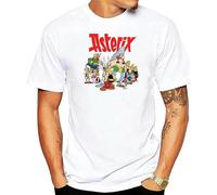 ZUAXUG Asterix and Obelix The Gaul Cartoon T-Shirt White