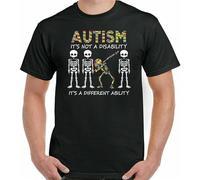ZUAXUG Autism T-Shirt Autistic Awareness Different Ability Child Boy Girl Kid Children Black