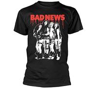 ZUAXUG Bad News T-Shirt Graphic Tee Printed Shirt Short Sleeve for Mens Black