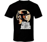 ZUAXUG Clint Eastwood Tee Movies 80's Vintage Fistful of Dollars Mens T Shirt Black