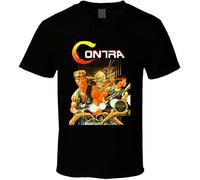 ZUAXUG Contra Retro NES Box Art Video Game Retro T Shirt Black