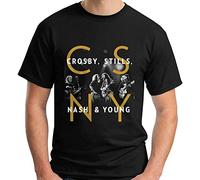 ZUAXUG Crosby Stills Nash & Young - Csny Band Black T-Shirt Size S-5Xl