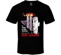 ZUAXUG Die Hard Bruce Willis Retro Action Movie T Shirt Black