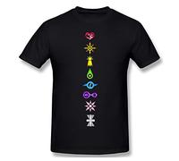 ZUAXUG Digi Crests Hip Hop Tshirt Digimon Agumon Tai Matt Gabumon Sora Adventure Anime Casual Size S-6XL Summer T-Shirt for Men Women Black