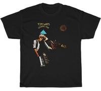 ZUAXUG Heavy T-Shirt 1973 Tom Waits Closing Time Black