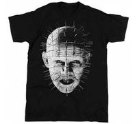ZUAXUG Hellraiser Movie Pinhead Up Close Black t Shirt Unisex Cotton for Men Women Black