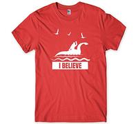 ZUAXUG I Believe Loch Ness Monster Nessie Mens Funny Unisex T-Shirt2 Red