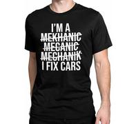 ZUAXUG IM A Mechanic I FIX Cars T-Shirt Black JDM Boost Funny Dad Turbo Race Black