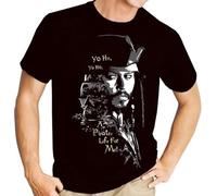 ZUAXUG Jock Sporrow Johnny Depp Pirotes Mens Port T Shirt Black