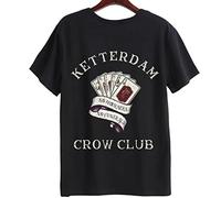 ZUAXUG Ketterdam Crow Club Six of Crows T-Shirt Black