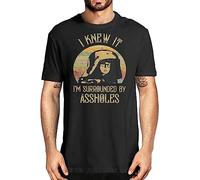 ZUAXUG Lord Dark Helmet Spaceballs I KIt I'm Surrounded by Asshols T-Shirt Black
