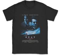 ZUAXUG Men's Movie Heat Al Pacino Robert De NIRO Movie T Shirt Black