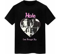 ZUAXUG New Hole Band Courtney Love Men's Cotton Short Sleeve T-Shirt Black