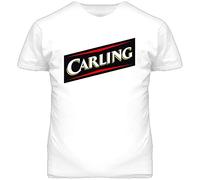 ZUAXUG Retro Carling Beer T-Shirt Graphic Printed Top Tee for MenWhite