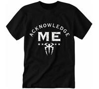 ZUAXUG Roman Reigns Acknowledge Me T-Shirt Black Black