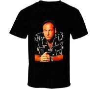 ZUAXUG Tony Soprano James Gandolfini T Shirt Black