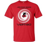 ZUAXUG Vertigo, Alfred Hitchcock, James Stewart, Kim Novak, Retro, 1950's, Mid-Century Red