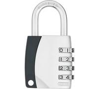 ZUB ABUS Zahlen-Kombinationsschloss EAN 155/40 | Zinc die-cast housing, 4-digit combination code without key, security level 4, shackle diameter 6.5 mm, silver