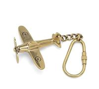 Zubaida Nauticals Blissful Decor presents Solid Brass Aeroplane Locking Key,Keychain Décor (Gold) Key chain | Keyring for Car, Bike, Cycle, Office and Home Keys, Golden, S