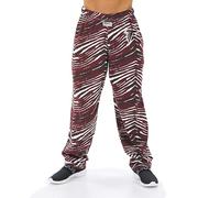 Zubaz Men's Atlanta Falcons Black/Red Zebra Pant Left Hip Logo XXL, Team Color, X-Large