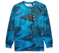 Zubaz NFL Carolina Panthers Men's Crew Neck Sweatshirt, Black/Blue, Large