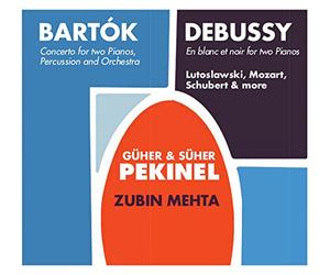 Zubin Metha (Conductor), Suher Pekinel, Guher Pekinel - Zubin Mehta & Guher And Suher Pekinel In Concert Feat Music Of Wolfgang Amadeus Mozart, Bela Bartok, Claude Debussy, Franz Schubert, Johannes Brahms, Francis Poulenc, Witold Lutos?awski, Darius Milhau