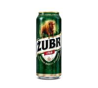 Zubr Polish Beer 24 x 500ml Cans - 3% ABV Pasteurised Brew with Barley Malt & Hops - Crisp, Refreshing Taste - Imported from Poland - Ideal for Social Events and Everyday Enjoyment