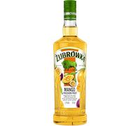 Zubrowka Mango & Passionfruit Flavoured vodka 70cl, 37.5% ABV, Premium Flavoured Vodka, seven times distilled and Platinum filtered in Poland, perfect for Passionfruit Martini Cocktails