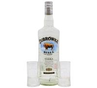 Zubrowka - Shot Glasses & Biala - Vodka 70cl 37.5% ABV