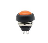 ZUC 100pcs 2Pin Mini Switch 12mm 1A waterproof Button switch 12v momentary Push button Switch reset Non-locking pbs-33b(Orange)