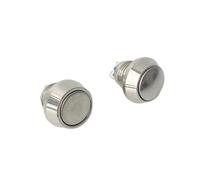 ZUC 12mm DIY Reset Metal Push Button Switch 1A Spherical Ball Head Copper Plated Nickel Car Horn Door Control(Spherical Head,1pc)