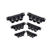 ZUC 1pcs Black Air Pneumatic Fitting 5 Way One Touch 4mm to 12mm OD Hose Tube Push in 5 Port Gas Quick Fittings Connector Coupler(4mm)