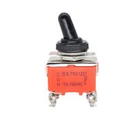 ZUC 1PCS E-TEN1221 15A 250VAC 4PIN ON-OFF Toggle switch Rocker switch The power switch micro switch orange(E-TEN1221 and Cap)
