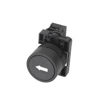 ZUC 1Pcs XB2 EA31 Plastic Restart Power Start Stop Momentary Push Button Switch NO NC 22MM Black White Signed Arrow Circle(Black-01)