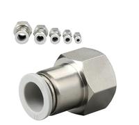 ZUC 5/10pc Air Hose Fitting Quick Release Push in Connector Pneumatic Pipe Fittings 6mm 8mm 10mm Female Threaded 1/8 1/4 3/8 1/2 BSP(BSP1-2,4MM)