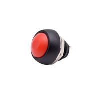ZUC 5/10pcs PBS 33A 33B Plastic Round Momentary Latching Electric Push Button Switch 12mm Self Reset Locking Pushbutton Red Green(Red Momentary,10pcs)