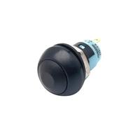 ZUC 5/10pcs PBS 33A 33B Plastic Round Momentary Latching Electric Push Button Switch 12mm Self Reset Locking Pushbutton Red Green(Black Latching,10pcs)
