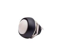 ZUC 5/10pcs PBS 33A 33B Plastic Round Momentary Latching Electric Push Button Switch 12mm Self Reset Locking Pushbutton Red Green(White Momentary,5pcs)