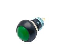 ZUC 5/10pcs PBS 33A 33B Plastic Round Momentary Latching Electric Push Button Switch 12mm Self Reset Locking Pushbutton Red Green(Green Latching,5pcs)