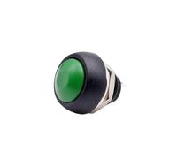 ZUC 5/10pcs PBS 33A 33B Plastic Round Momentary Latching Electric Push Button Switch 12mm Self Reset Locking Pushbutton Red Green(Green Momentary,5pcs)