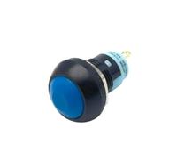 ZUC 5/10pcs PBS 33A 33B Plastic Round Momentary Latching Electric Push Button Switch 12mm Self Reset Locking Pushbutton Red Green(Blue Latching,10pcs)