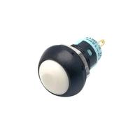 ZUC 5/10pcs PBS 33A 33B Plastic Round Momentary Latching Electric Push Button Switch 12mm Self Reset Locking Pushbutton Red Green(White Latching,10pcs)