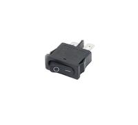 ZUC 5PCS KCD1-110 Mini Thin Flat Rocker Switch ON-OFF 2pin Red and Black 9.5 * 21MM Instrument Small Switch 6A/250V 10A/125V AC(Black)
