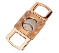 ZUC Cigar Cutter Double Blades Gold Silver Black Finish Classic Steel Scissors Guillotine Pocket Accessory(Gold)