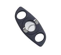 ZUC Cigar Cutter Stainless Steel Large Caliber - Manual Double Ring Guillotine Trimmer, Portable Pocket Travel Accessory Tool(B)