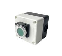 ZUC DIY Green Reset Momentary 22mm Push Button Switch With Plastic Cover 1P 5A Elevator Power Start Control Box IP65 Waterproof