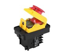 ZUC Electromagnetic Switch Starter 10 Pin On Off 15A 400V Reset Button With Protection Cover Lock Waterproof YCZ5-A