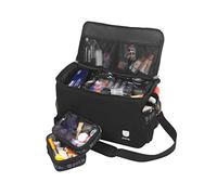 ZUCA MakeUp Artist Shoulder Bag w/Durable Utility Pouch Combo, MakeUp Organizer Bag -Lightweight,Versatile Multi-Compartment Design For Cosmetic Organization,Ideal For Travel & Makeup Sessions, Black,